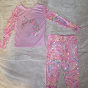 Kidgets Pink and Multicolor Unicorn Pajama Set